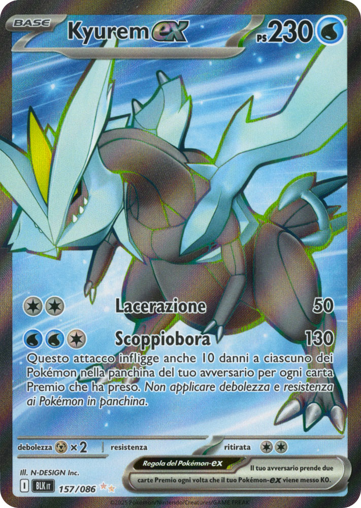157 / 086 Kyurem ex Rara Segreta foil (IT) -NEAR MINT-