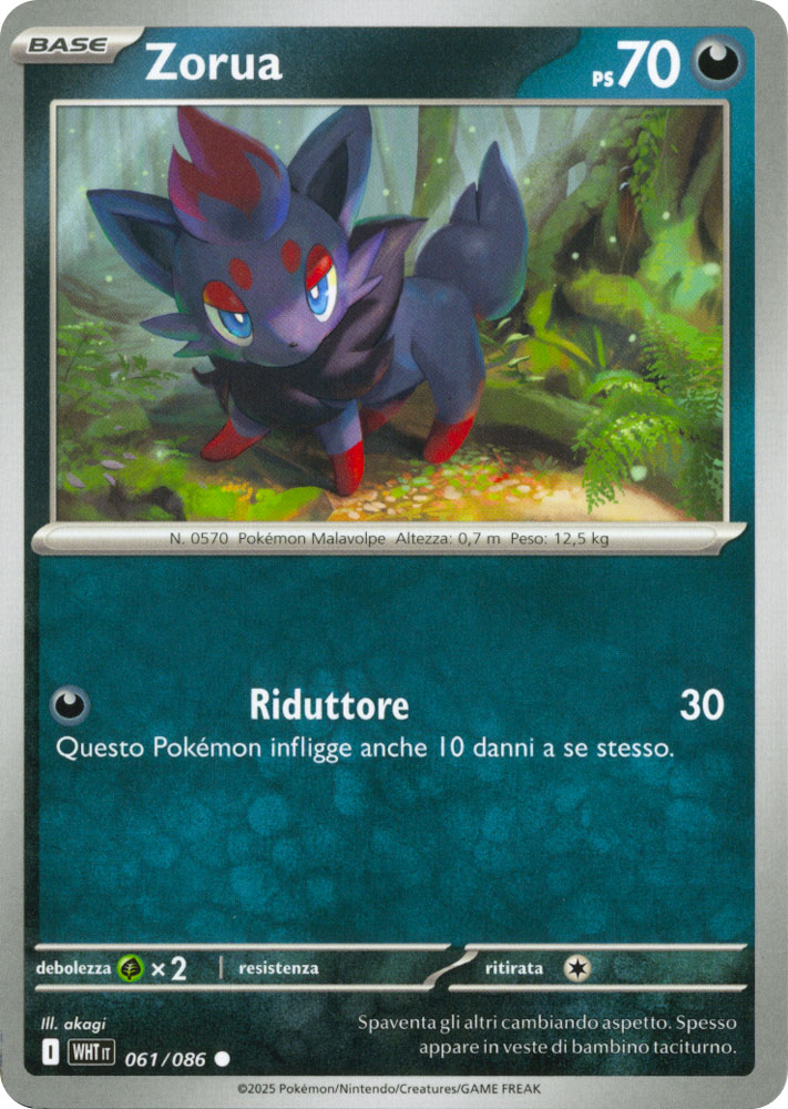 061 / 086 Zorua Comune normale (IT) -NEAR MINT-