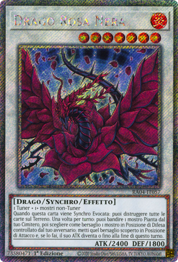 RA04-IT057 Drago Rosa Nera Platinum Segreta 1a Edizione (IT) -NEAR MINT-