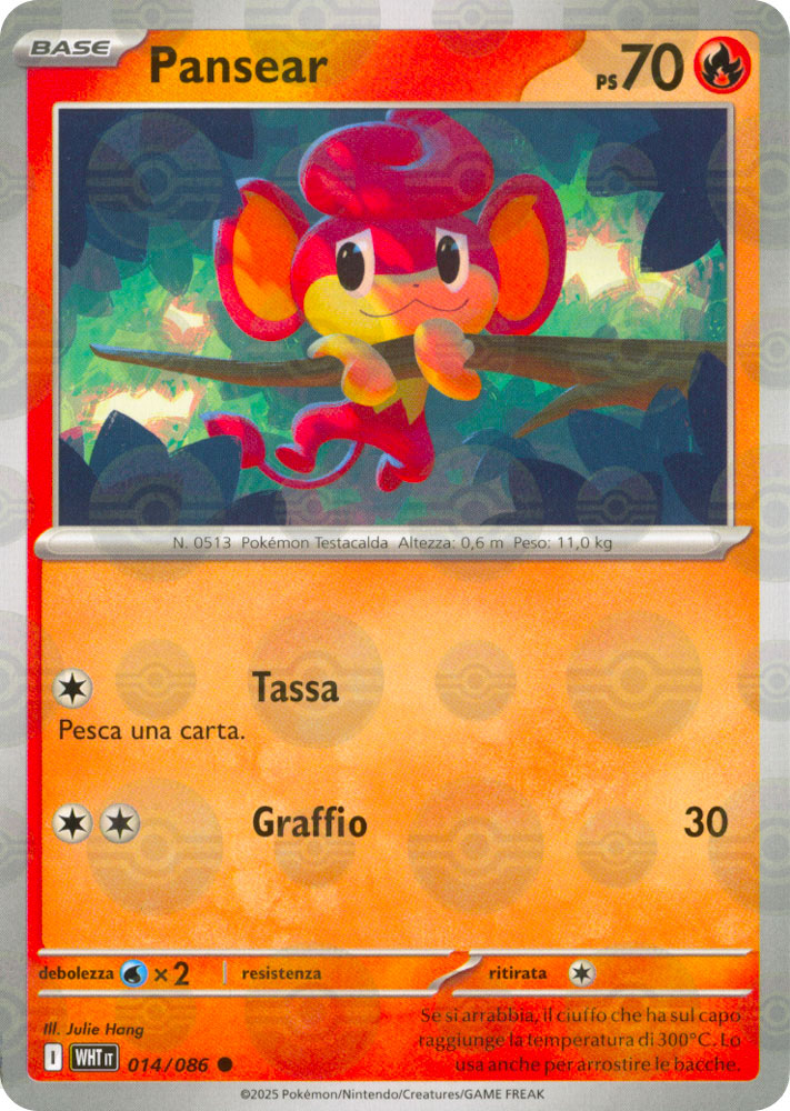 014 / 086 Pansear Comune foil reverse Poke Ball (IT) -NEAR MINT-