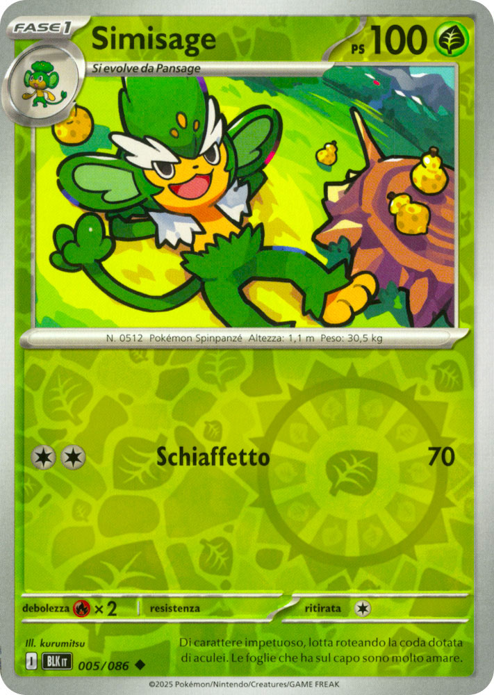 005 / 086 Simisage Non Comune foil reverse (IT) -NEAR MINT-