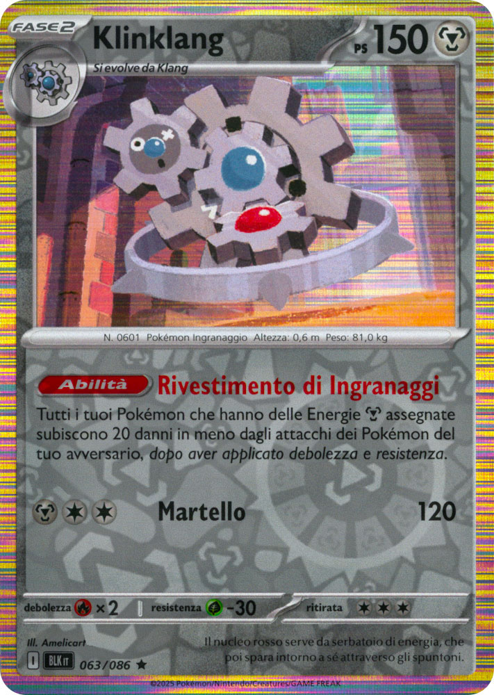 063 / 086 Klinklang Rara foil reverse (IT) -NEAR MINT-