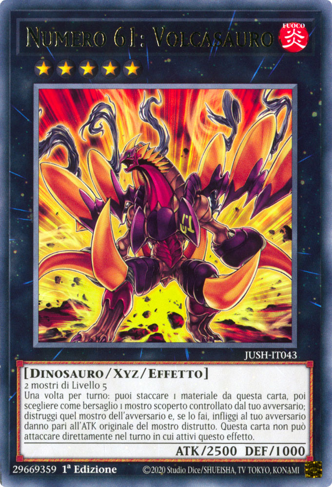 JUSH-IT043 Numero 61: Volcasauro rara 1a Edizione (IT) -NEAR MINT-