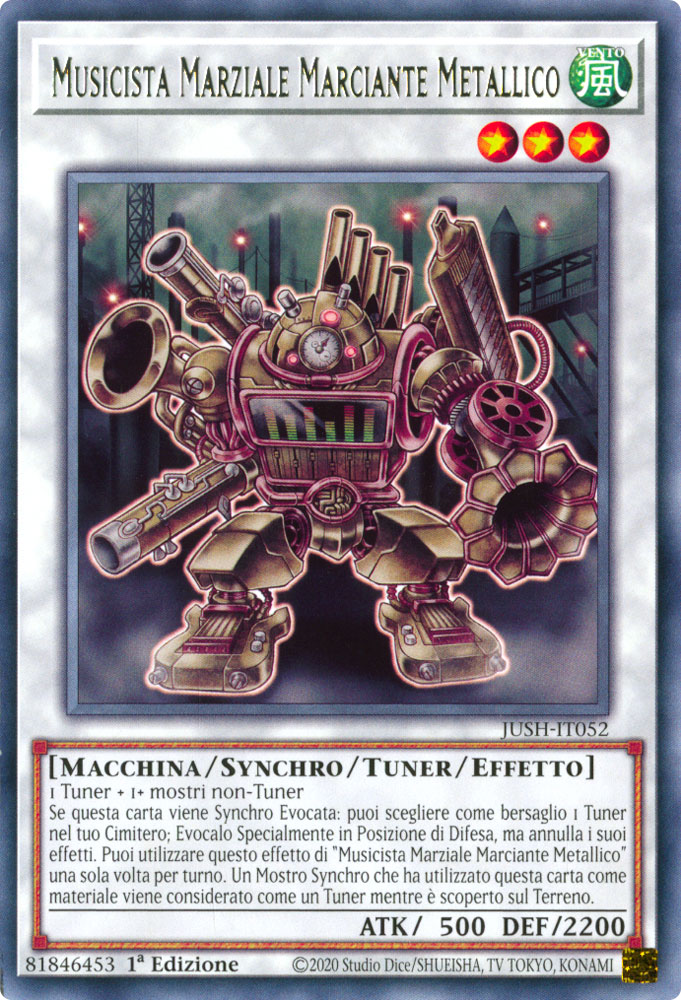 JUSH-IT052 Musicista Marziale Marciante Metallico rara 1a Edizione (IT) -NEAR MINT-