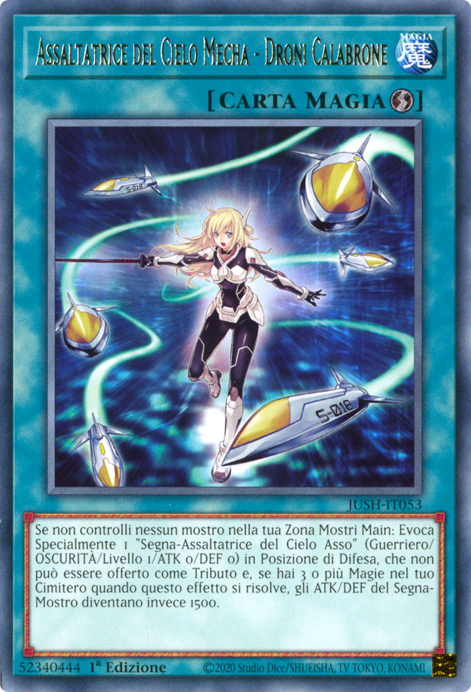 JUSH-IT053 Assaltatrice del Cielo Mecha - Droni Calabrone rara 1a Edizione (IT) -NEAR MINT-