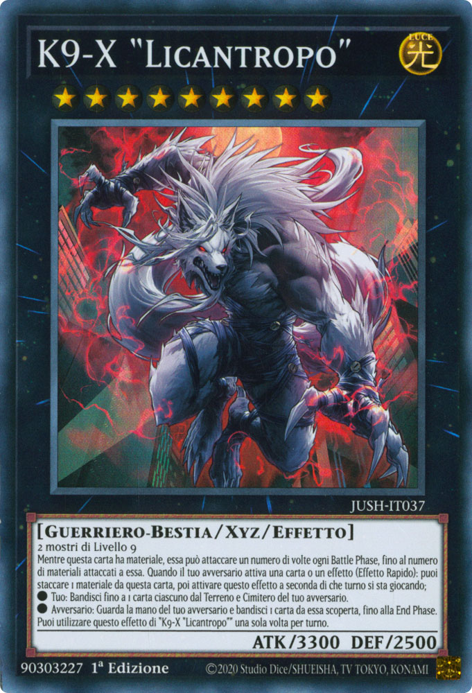 JUSH-IT037 K9-X ''Licantropo'' super rara 1a Edizione (IT) -NEAR MINT-
