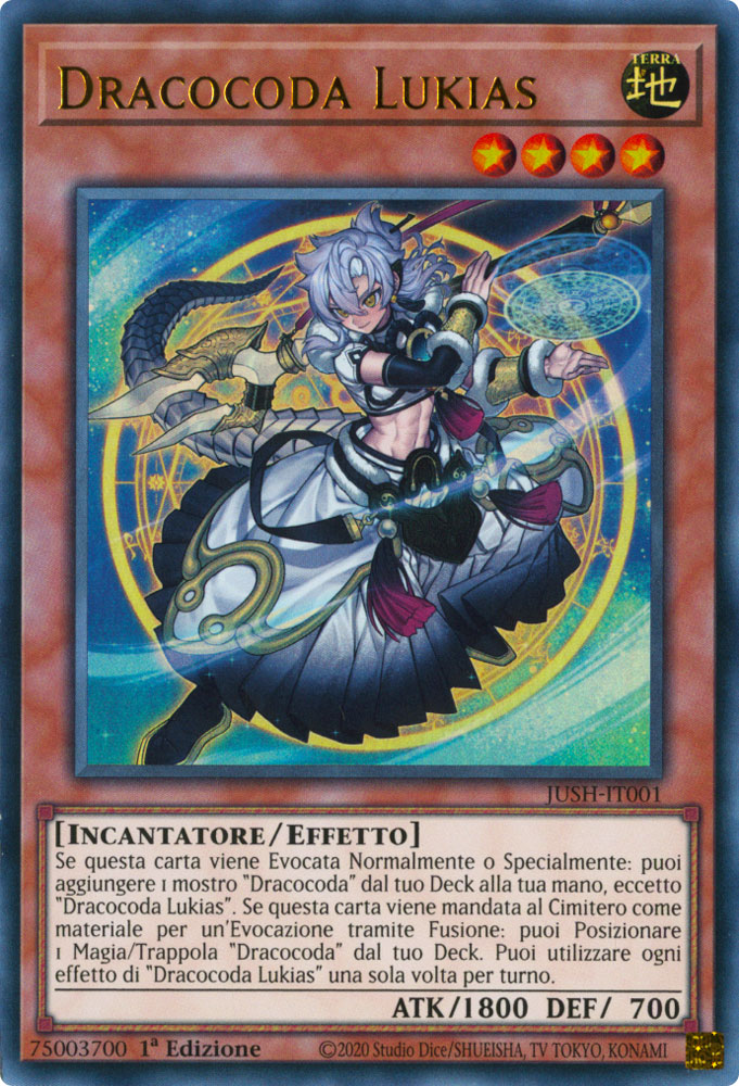 JUSH-IT001 Dracocoda Lukias ultra rara 1a Edizione (IT) -NEAR MINT-