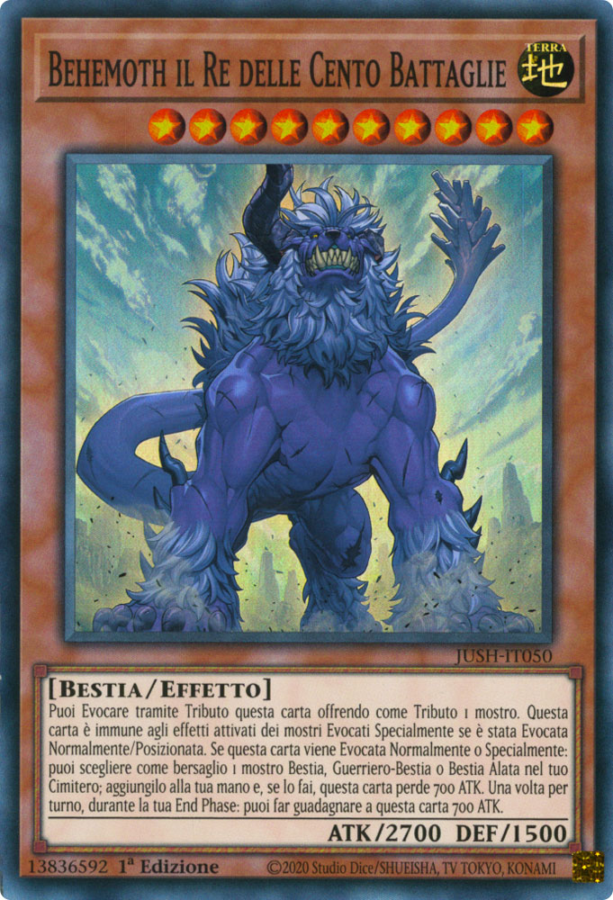 JUSH-IT050 Behemoth il Re delle Cento Battaglie super rara 1a Edizione (IT) -NEAR MINT-
