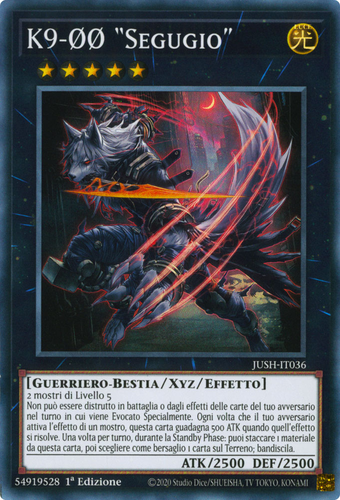 JUSH-IT036 K9-00 ''Segugio'' super rara 1a Edizione (IT) -NEAR MINT-