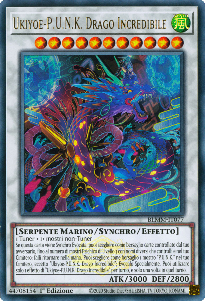 BLMM-IT077 Ukiyoe-P.U.N.K. Drago Incredibile Ultra Rara 1a Edizione (IT) -NEAR MINT-