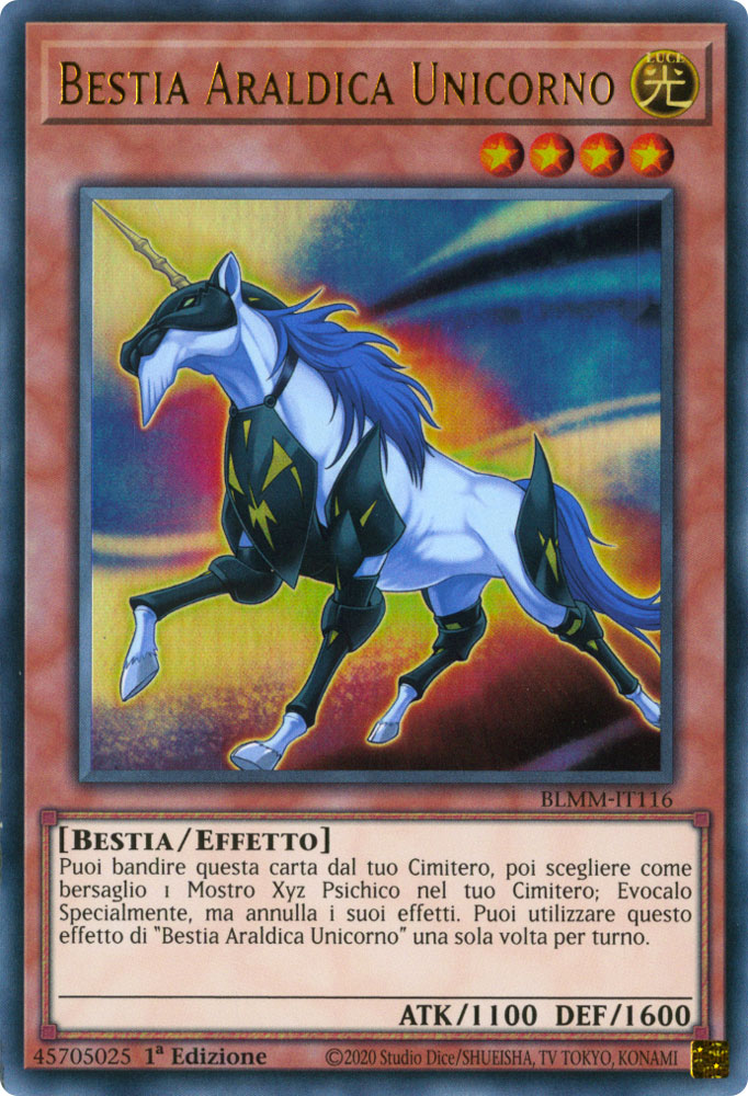 BLMM-IT116 Bestia Araldica Unicorno Ultra Rara 1a Edizione (IT) -NEAR MINT-