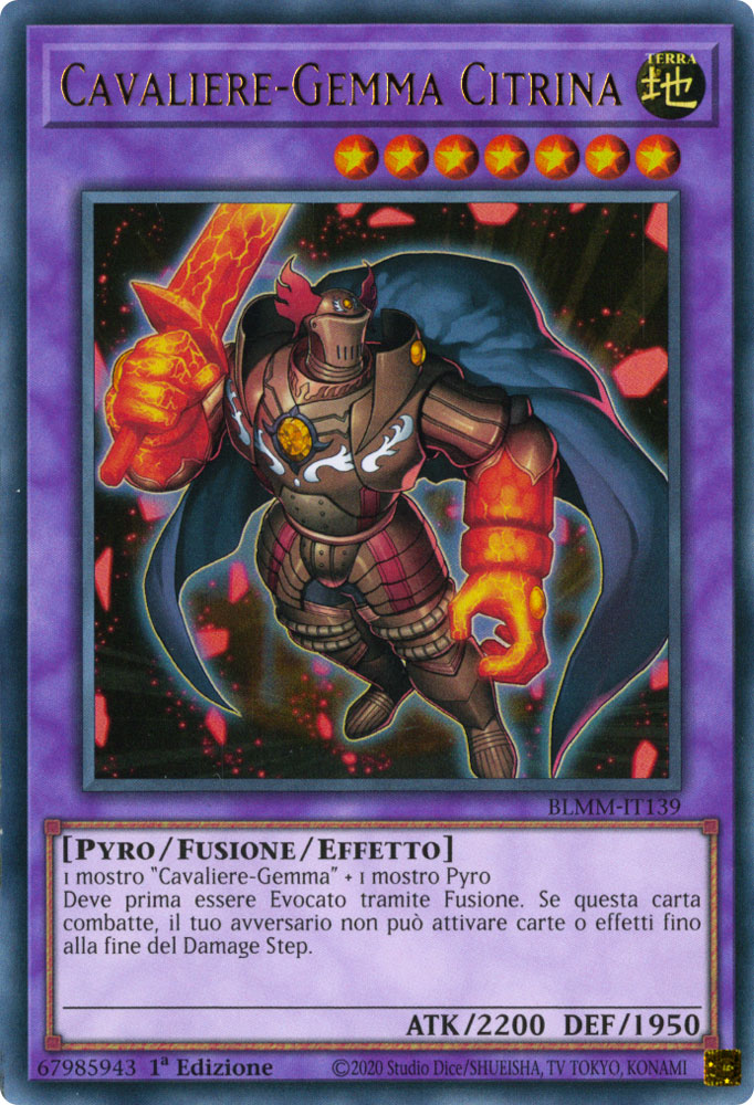 BLMM-IT139 Cavaliere-Gemma Citrina Ultra Rara 1a Edizione (IT) -NEAR MINT-