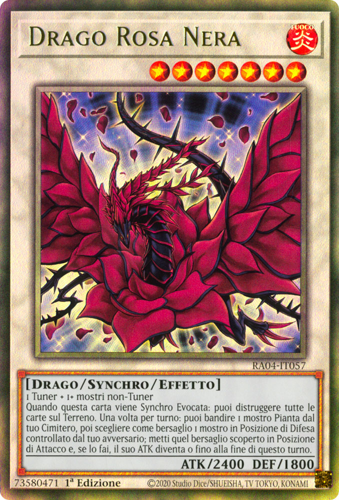 RA04-IT057 Drago Rosa Nera Rara Ultimate 1a Edizione (IT) -NEAR MINT-