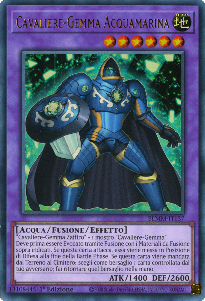 BLMM-IT137 Cavaliere-Gemma Acquamarina Ultra Rara 1a Edizione (IT) -NEAR MINT-