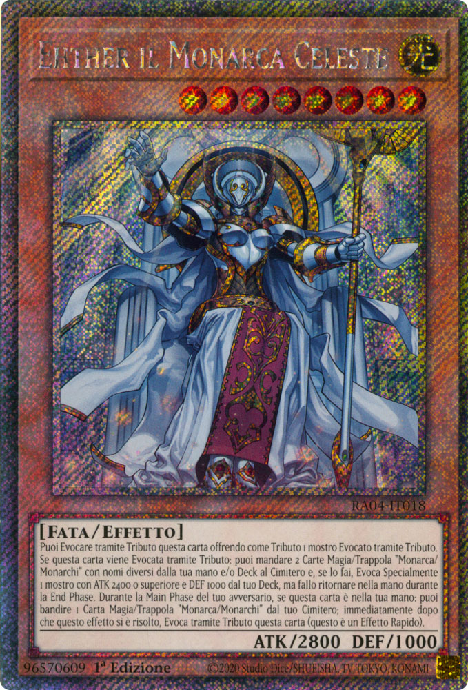 RA04-IT018 Ehther il Monarca Celeste Platinum Segreta 1a Edizione (IT) -NEAR MINT-