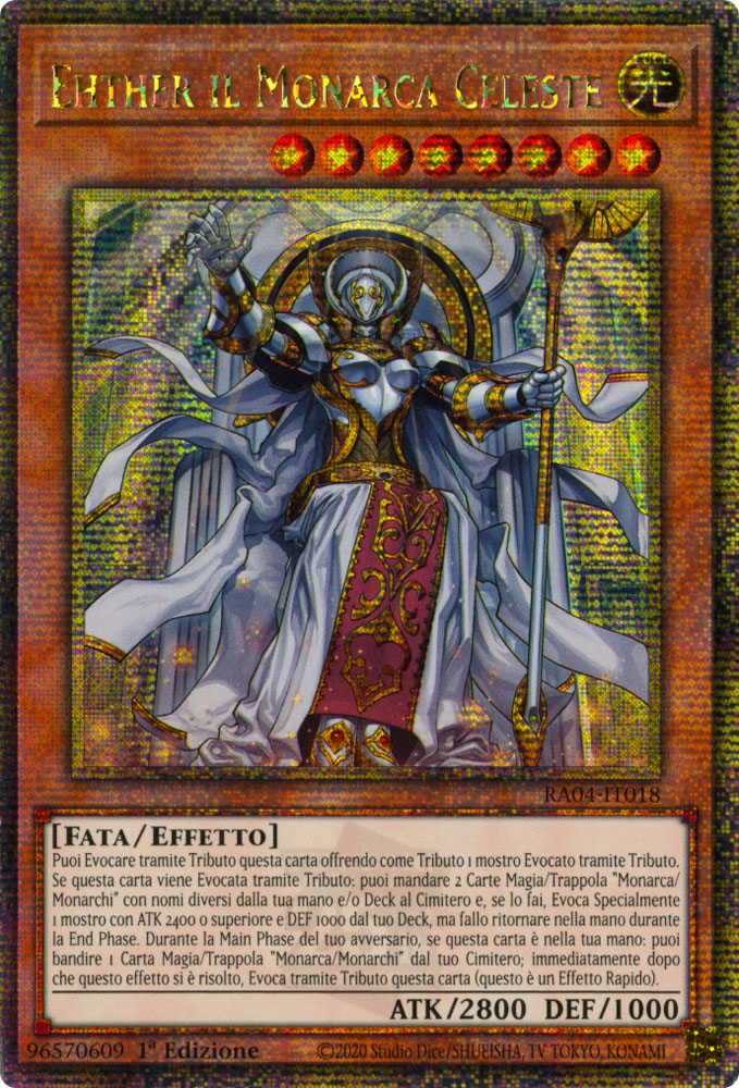 RA04-IT018 Ehther il Monarca Celeste Rara Segreta Quarto di Secolo 1a Edizione (IT) -NEAR MINT-
