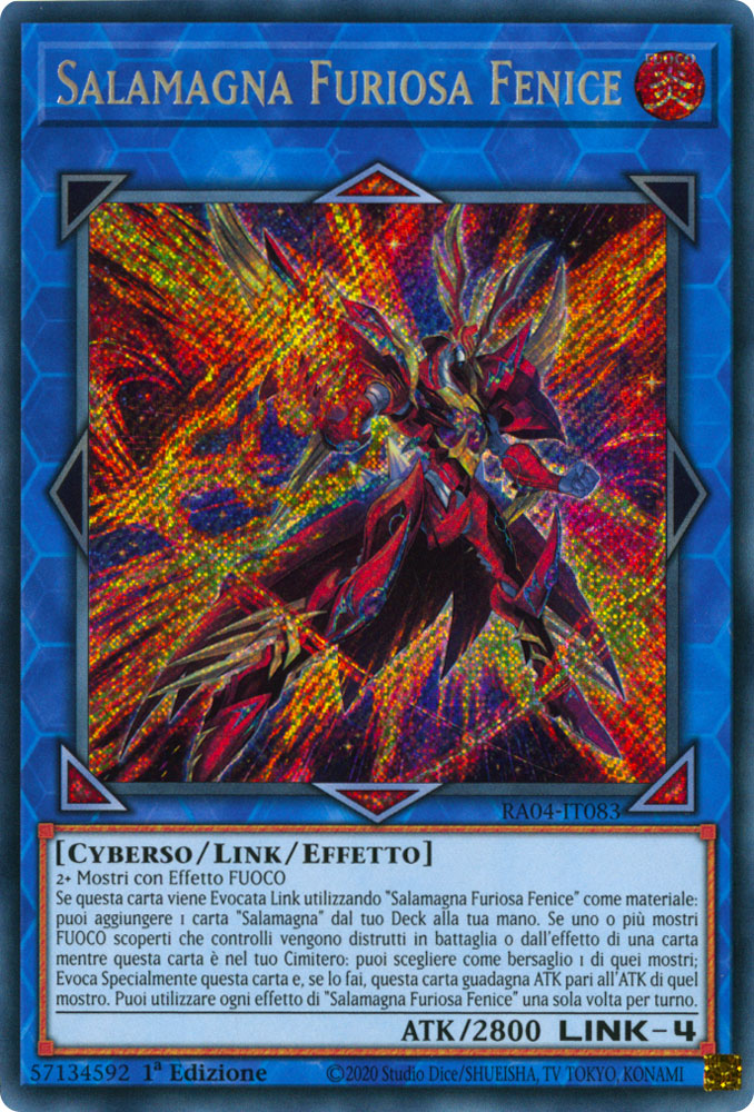RA04-IT083 Salamagna Furiosa Fenice Rara Segreta 1a Edizione (IT) -NEAR MINT-