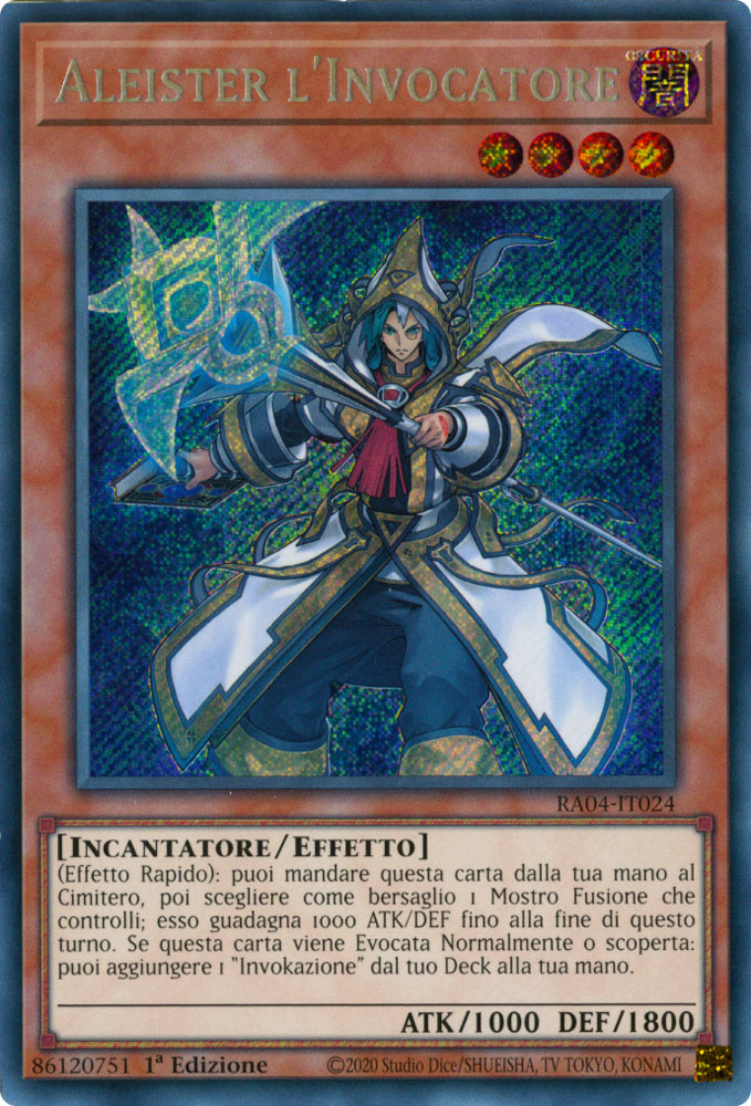 RA04-IT024 Aleister l'Invocatore (Versione Alternativa) Rara Segreta 1a Edizione (IT) -NEAR MINT-