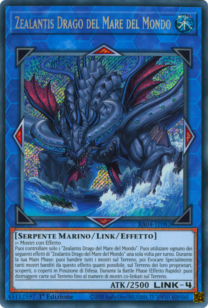 RA04-IT082 Zealantis Drago del Mare del Mondo Rara Segreta 1a Edizione (IT) -NEAR MINT-