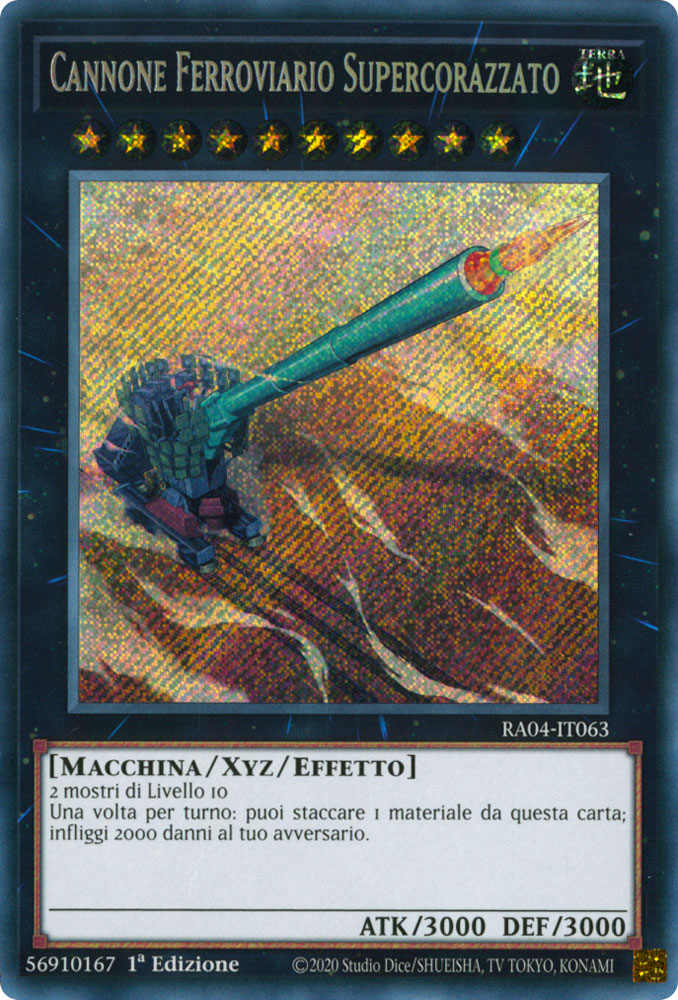 RA04-IT063 Cannone Ferroviario Supercorazzato Rara Segreta 1a Edizione (IT) -NEAR MINT-