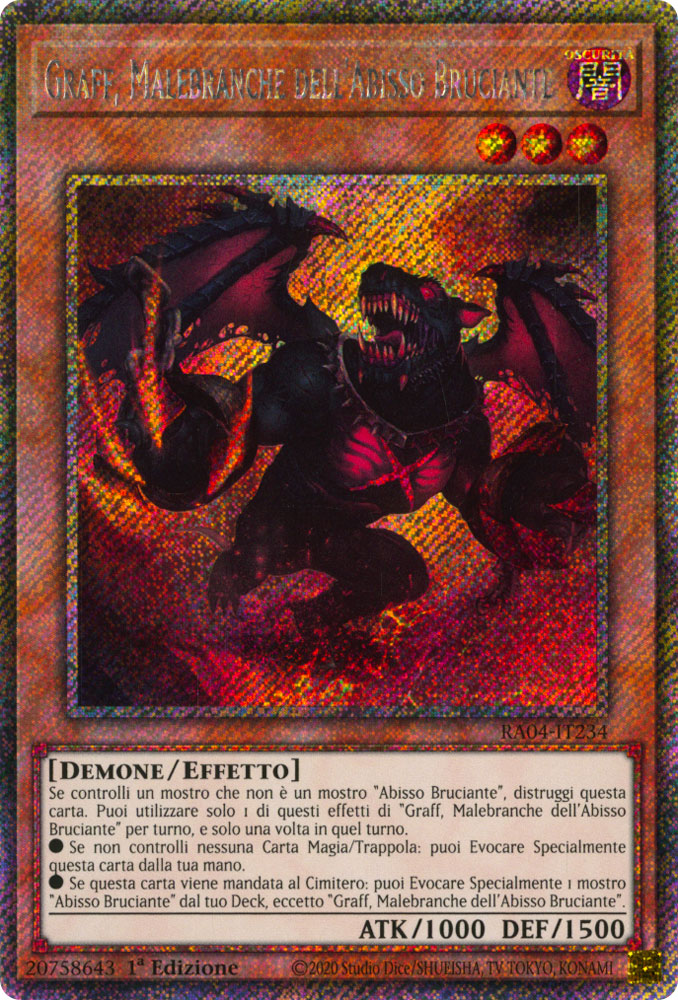 RA04-IT234 Graff, Malebranche dell'Abisso Bruciante Platinum Segreta 1a Edizione (IT) -NEAR MINT-