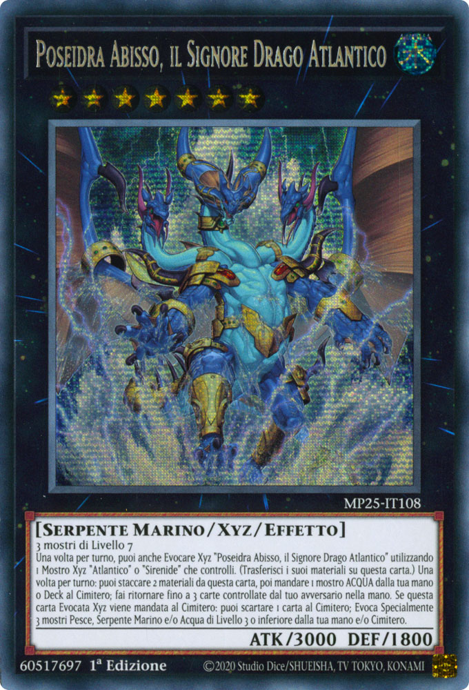 MP25-IT108 Poseidra Abisso, il Signore Atlantico Rara Segreta 1a Edizione (IT) -NEAR MINT-