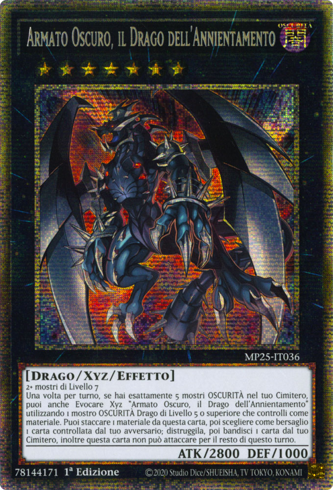 MP25-IT036 Armato Oscuro, il Drago dell'Annientamento Rara Starlight 1a Edizione (IT) -NEAR MINT-