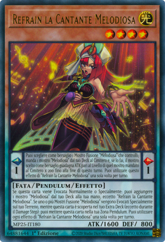MP25-IT180 Refrain la Cantante Melodiosa Ultra Rara 1a Edizione (IT) -NEAR MINT-