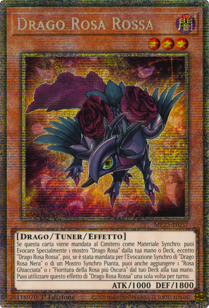 MP25-IT037 Drago Rosa Rossa Rara Starlight 1a Edizione (IT) -NEAR MINT-