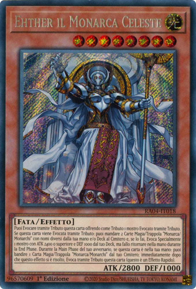 RA04-IT018 Ehther il Monarca Celeste Rara Segreta 1a Edizione (IT) -NEAR MINT-