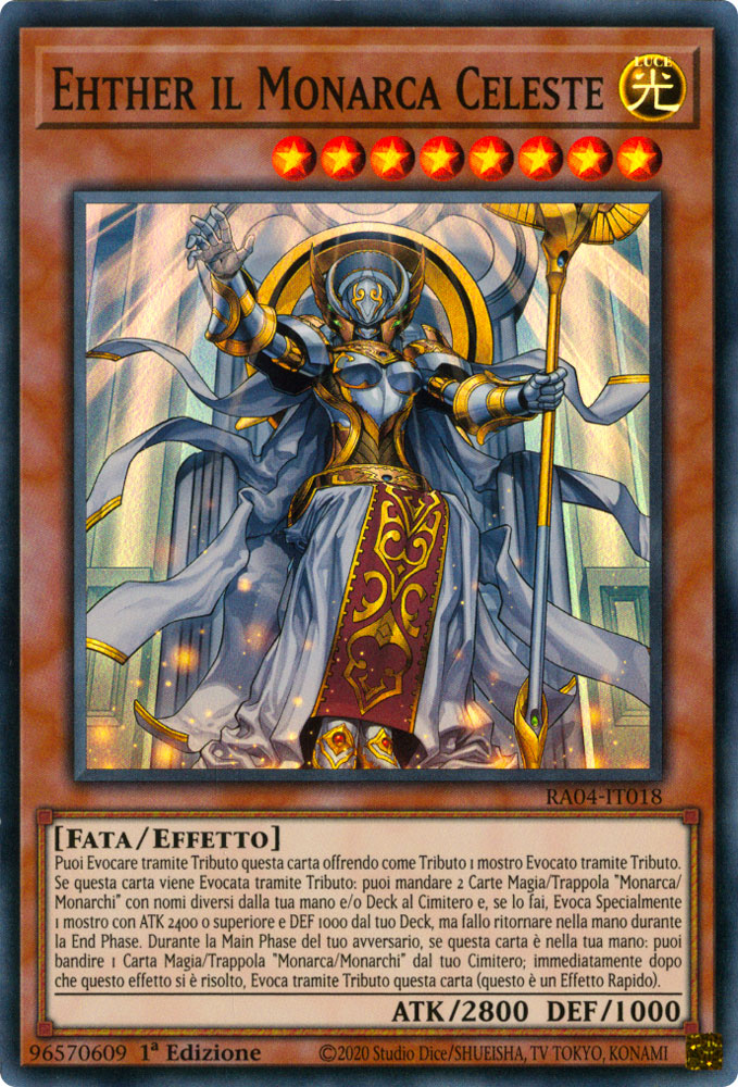RA04-IT018 Ehther il Monarca Celeste Super Rara 1a Edizione (IT) -NEAR MINT-