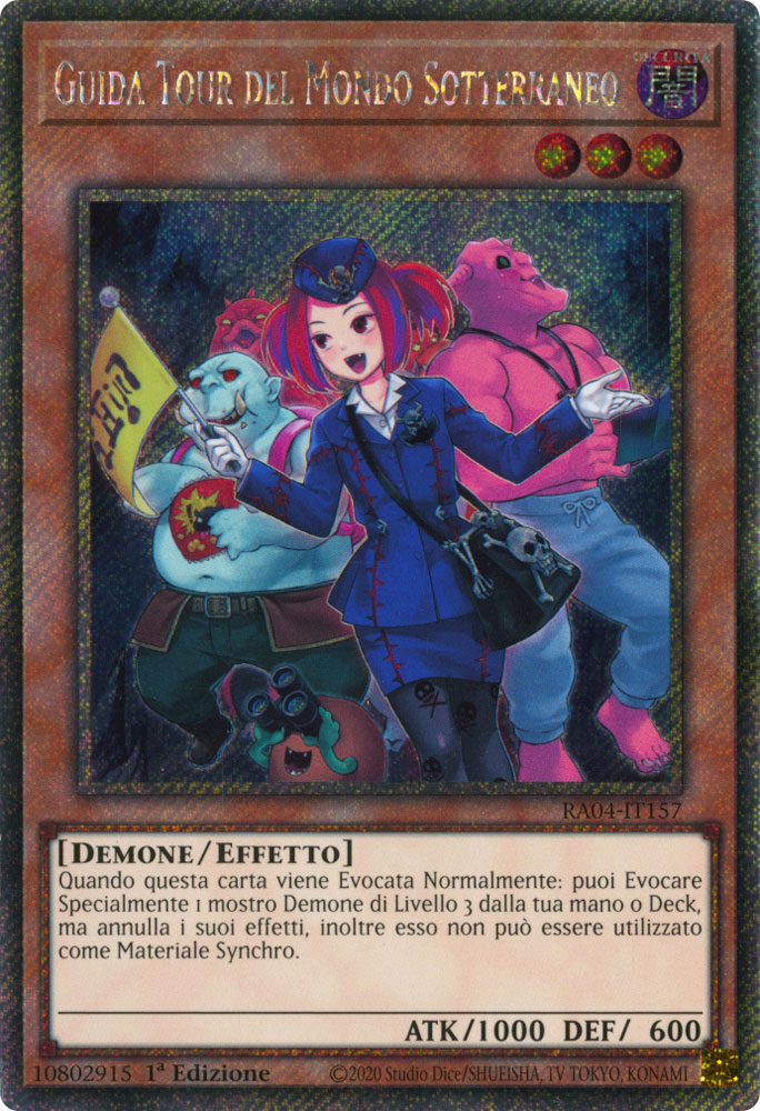 RA04-IT157 Guida Tour del Mondo Sotterraneo (Versione Alternativa) Platinum Segreta 1a Edizione (IT) -NEAR MINT-