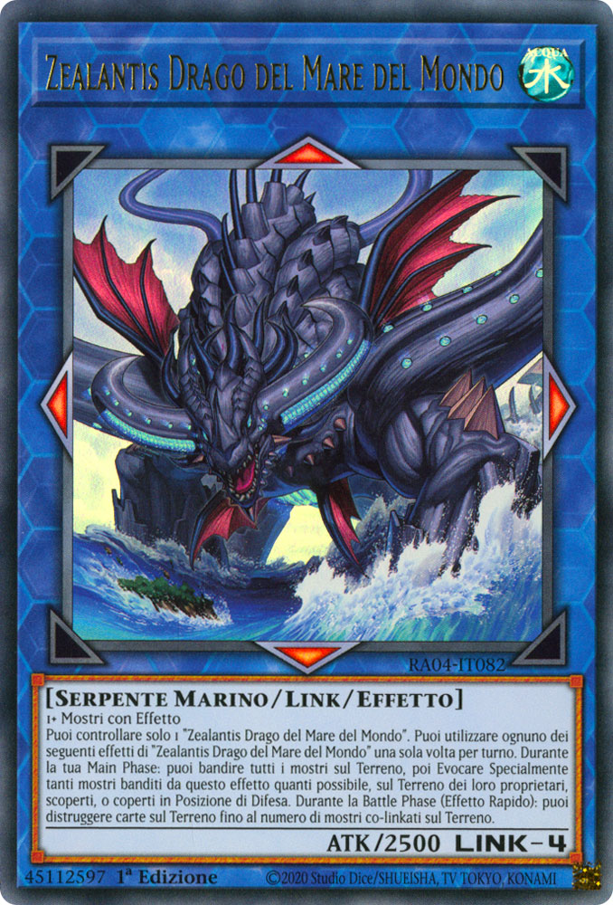 RA04-IT082 Zealantis Drago del Mare del Mondo Ultra Rara 1a Edizione (IT) -NEAR MINT-