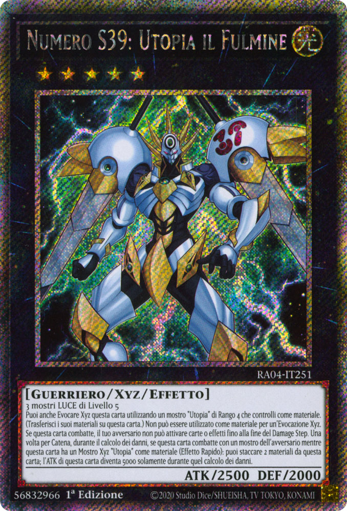 RA04-IT251 Numero S39: Utopia il Fulmine Platinum Segreta 1a Edizione (IT) -NEAR MINT-