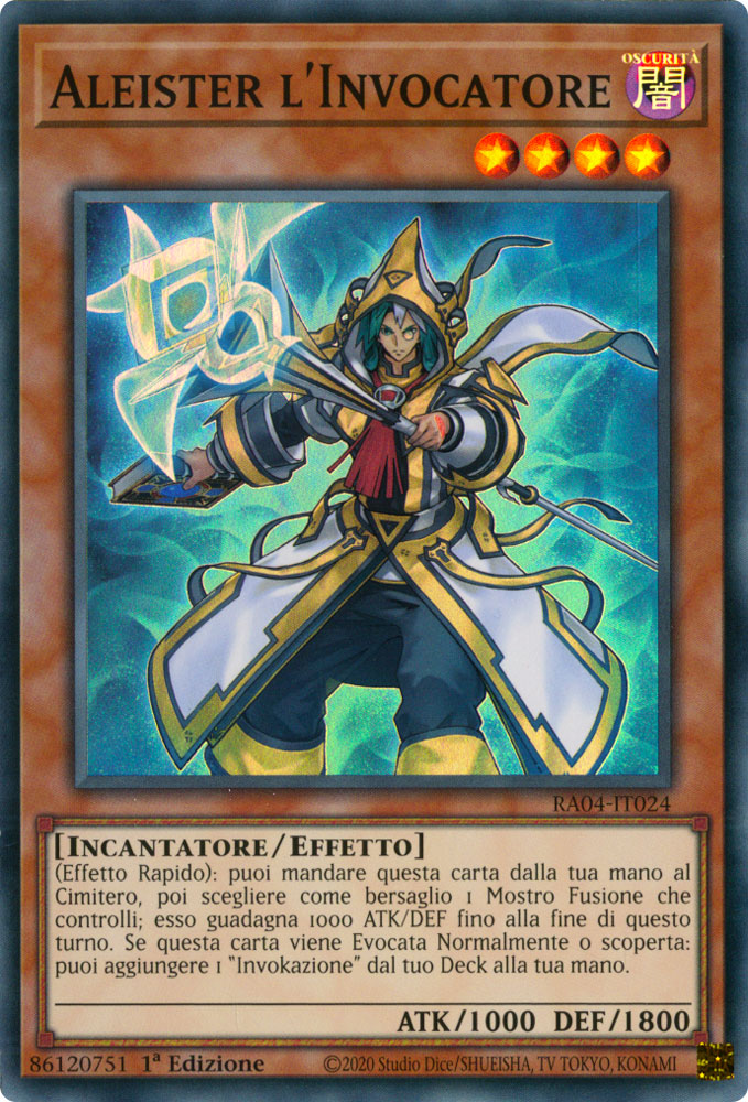 RA04-IT024 Aleister l'Invocatore (Versione Alternativa) Super Rara 1a Edizione (IT) -NEAR MINT-