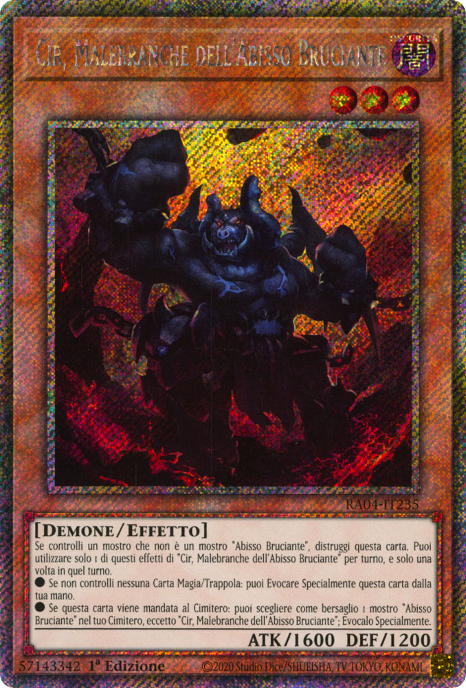 RA04-IT235 Cir, Malebranche dell'Abisso Bruciante Platinum Segreta 1a Edizione (IT) -NEAR MINT-