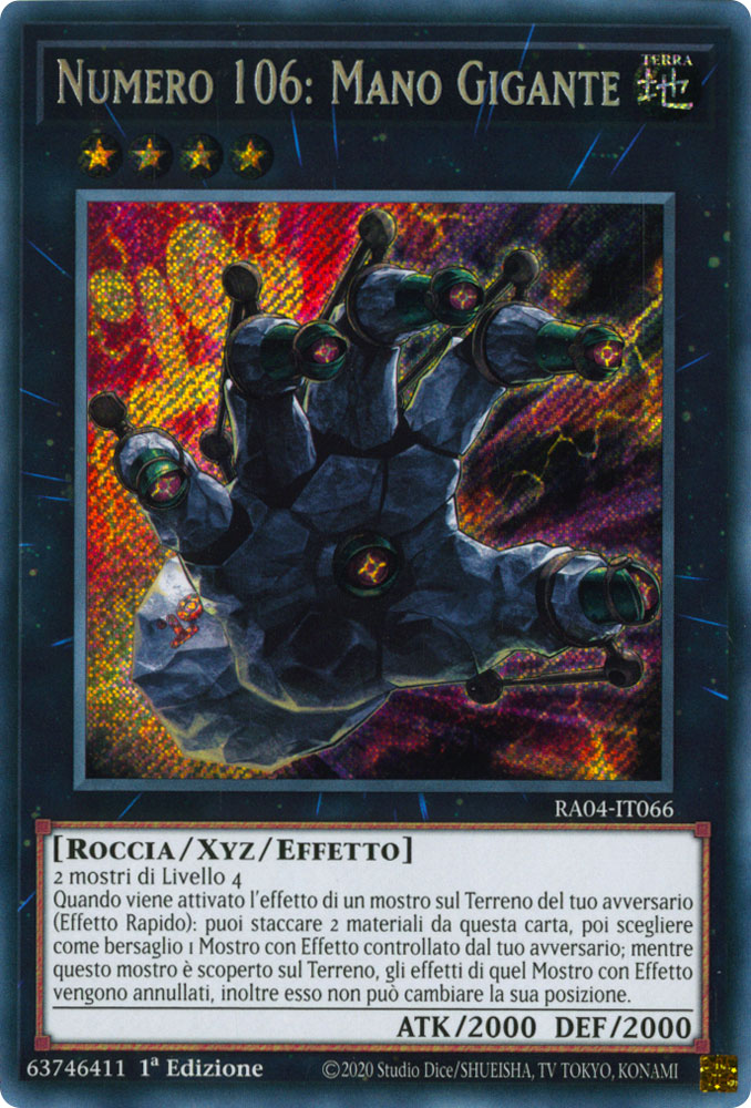 RA04-IT066 Numero 106: Mano Gigante Rara Segreta 1a Edizione (IT) -NEAR MINT-