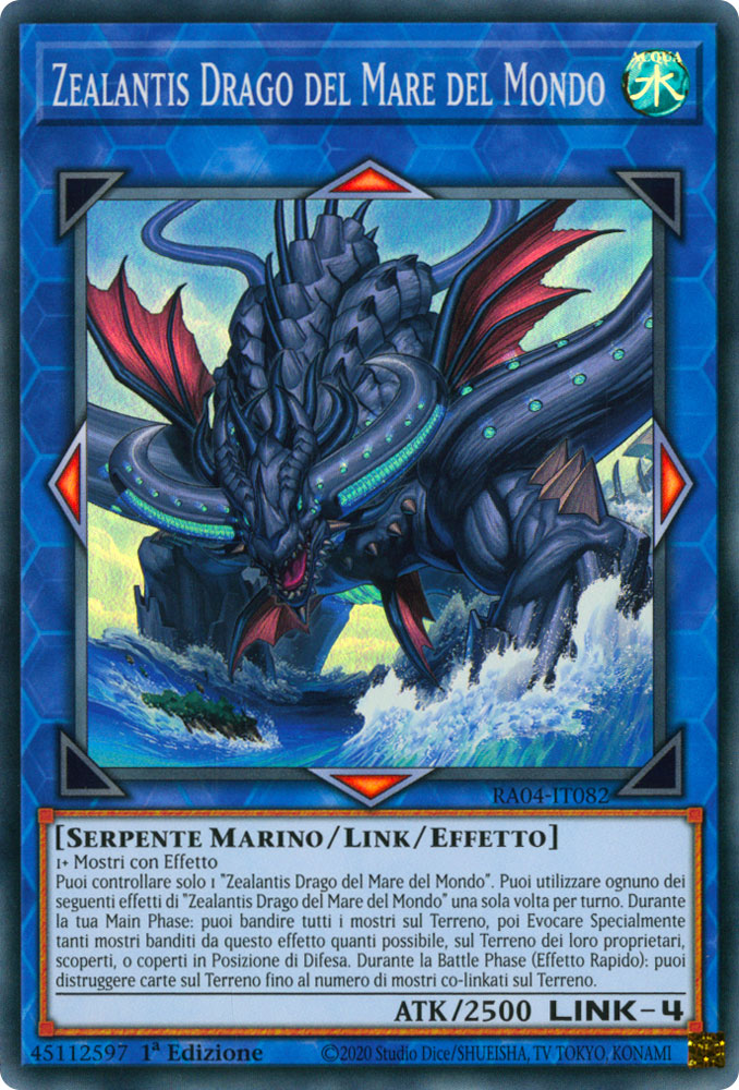 RA04-IT082 Zealantis Drago del Mare del Mondo Super Rara 1a Edizione (IT) -NEAR MINT-