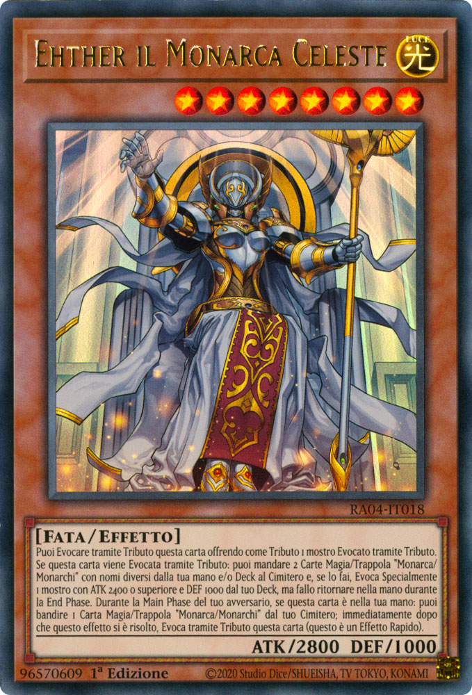 RA04-IT018 Ehther il Monarca Celeste Ultra Rara 1a Edizione (IT) -NEAR MINT-