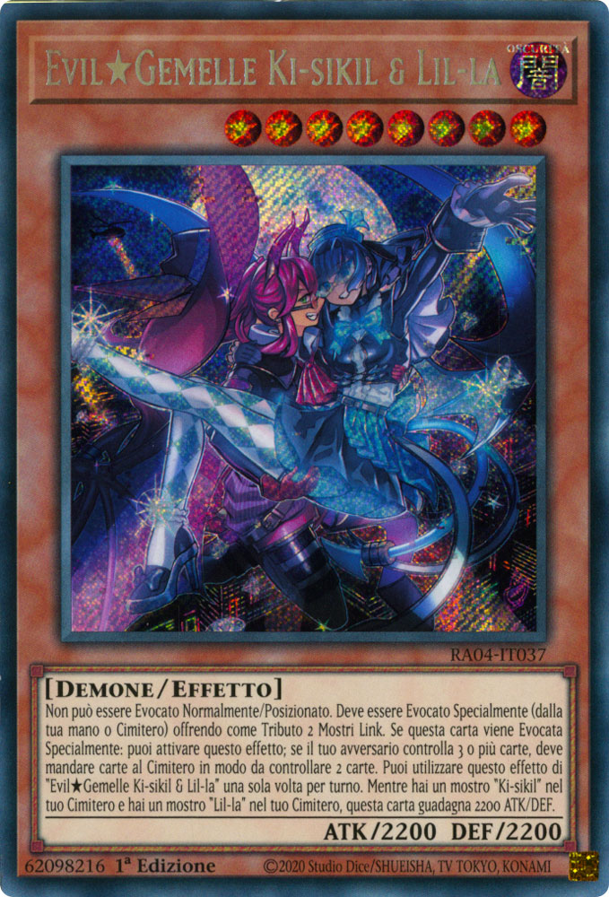 RA04-IT037 Evil Gemelle Ki-sikil & Lil-la Rara Segreta 1a Edizione (IT) -NEAR MINT-
