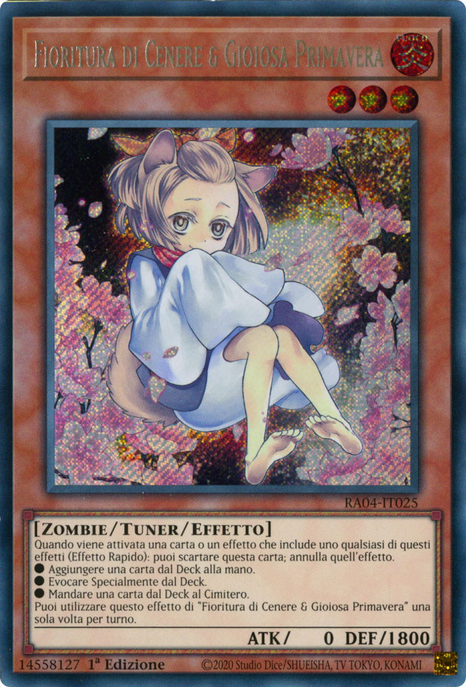 RA04-IT025 Fioritura di Cenere & Gioiosa Primavera (Versione Alternativa) Rara Segreta 1a Edizione (IT) -NEAR MINT-