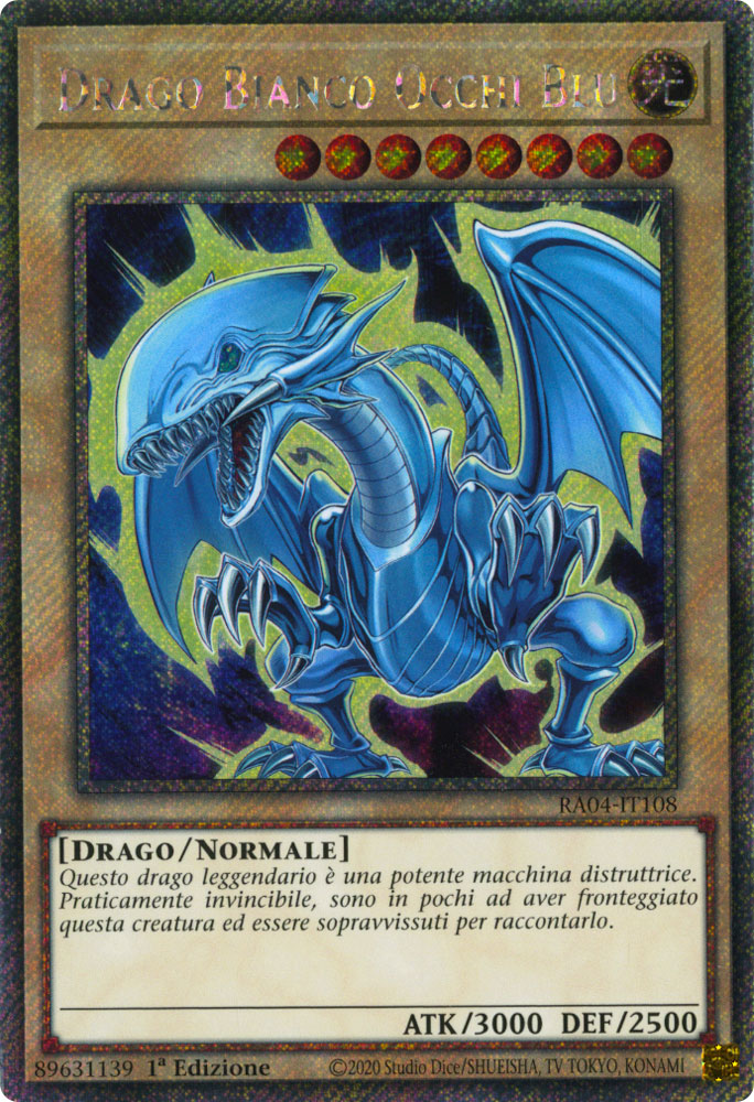 RA04-IT108 Drago Bianco Occhi Blu (Versione Alternativa) Platinum Segreta 1a Edizione (IT) -NEAR MINT-