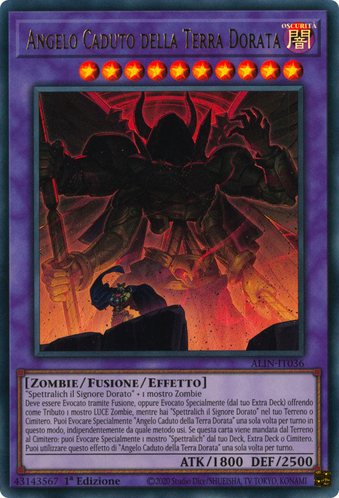 ALIN-IT036 Angelo Caduto della Terra Dorata Ultra Rara 1a Edizione (IT) -NEAR MINT-