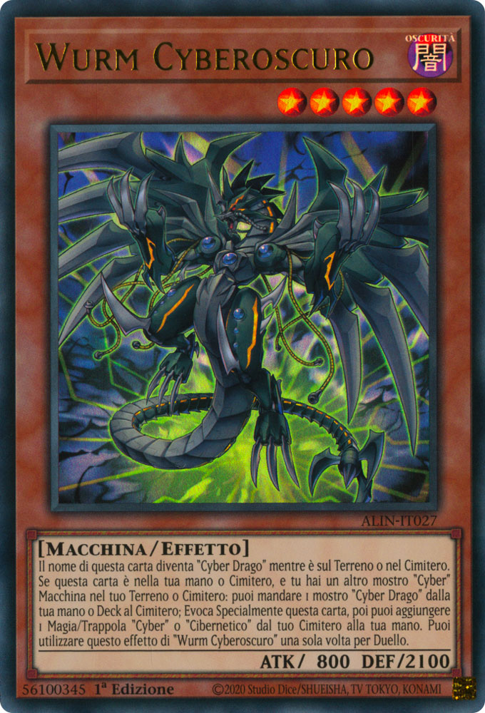 ALIN-IT027 Wurm Cyberoscuro Ultra Rara 1a Edizione (IT) -NEAR MINT-