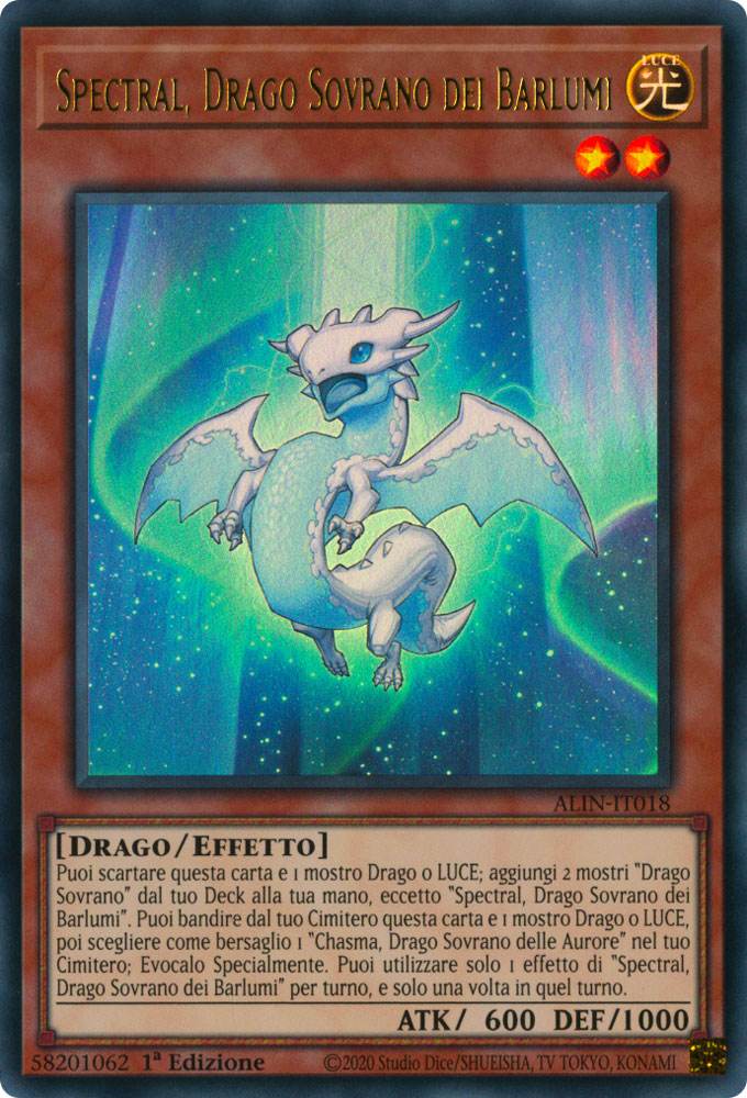 ALIN-IT018 Spectral, Drago Sovrano dei Barlumi Ultra Rara 1a Edizione (IT) -NEAR MINT-
