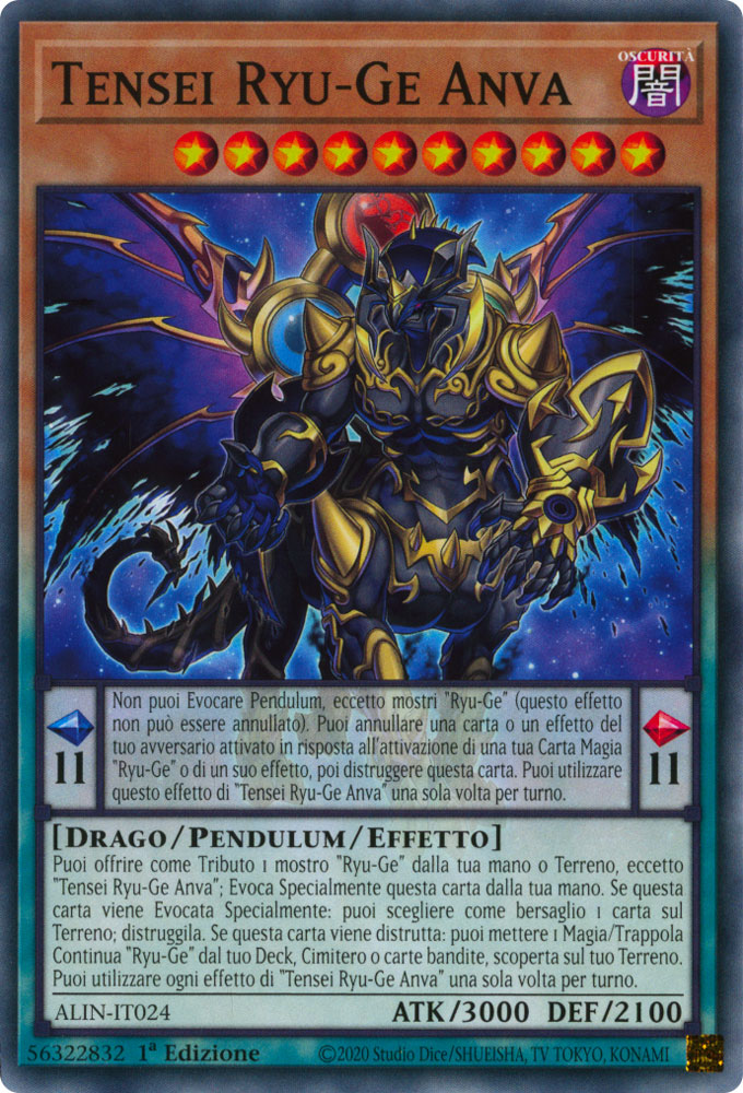 ALIN-IT024 Tensei Ryu-Ge Anva Comune 1a Edizione (IT) -NEAR MINT-