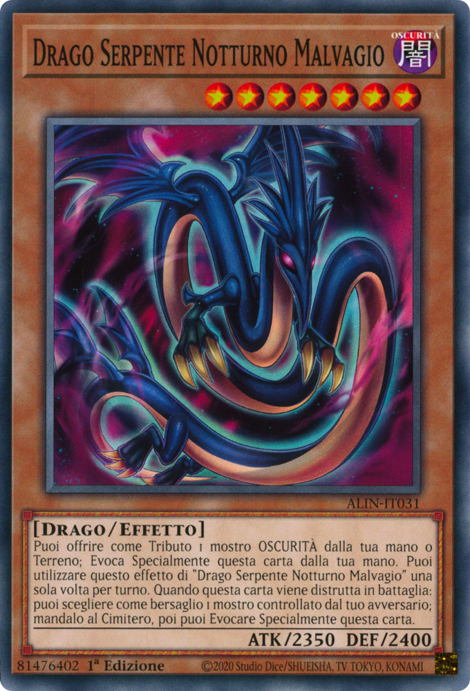 ALIN-IT031 Drago Serpente Notturno Malvagio Comune 1a Edizione (IT) -NEAR MINT-