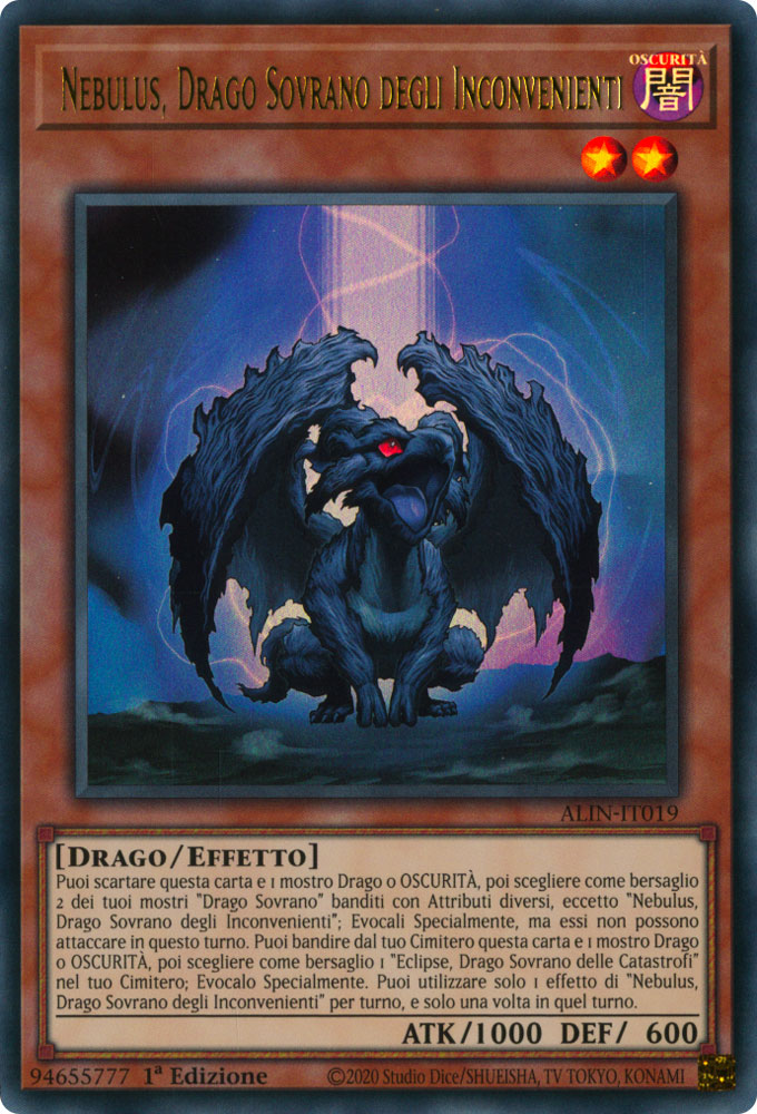 ALIN-IT019 Nebulus, Drago Sovrano degli Inconvenienti Ultra Rara 1a Edizione (IT) -NEAR MINT-
