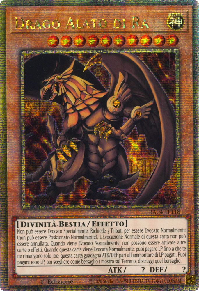 RA04-IT118 Drago Alato di Ra Rara Segreta Quarto di Secolo 1a Edizione (IT) -NEAR MINT-
