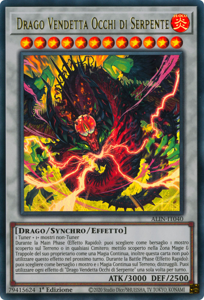 ALIN-IT040 Dragon Vendetta Occhi di Serpente Ultra Rara 1a Edizione (IT) -NEAR MINT-